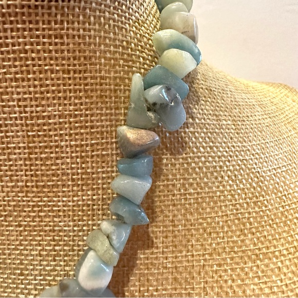 Genuine Blue Calcite Gemstone Necklace - rare stone ! Gorgeous - Picture 5 of 9